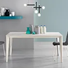 Extendable Table with Ice White Cement Melamine Top - Ariel Viadurini