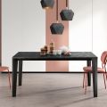 Extendable Table with Melamine Top and Metal Base - Ariel