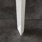 Extendable table with modern tempered glass top Baltimora Viadurini