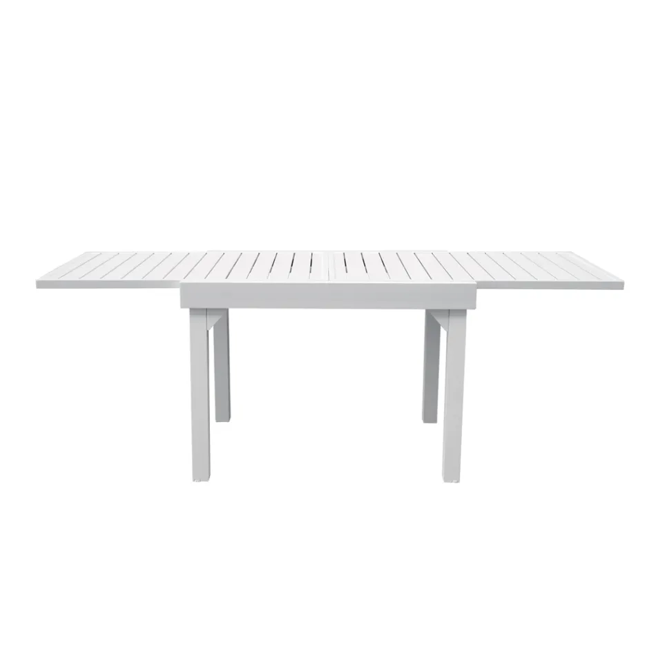 Outdoor Extendable Table with Aluminum Slatted Top - Supernova Viadurini