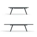Extendable Garden Table in Galvanized Steel Made in Italy - Brienne Viadurini