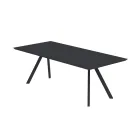 Extendable Garden Table in Galvanized Steel Made in Italy - Brienne Viadurini