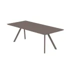 Extendable Garden Table in Galvanized Steel Made in Italy - Brienne Viadurini