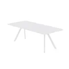 Extendable Garden Table in Galvanized Steel Made in Italy - Brienne Viadurini