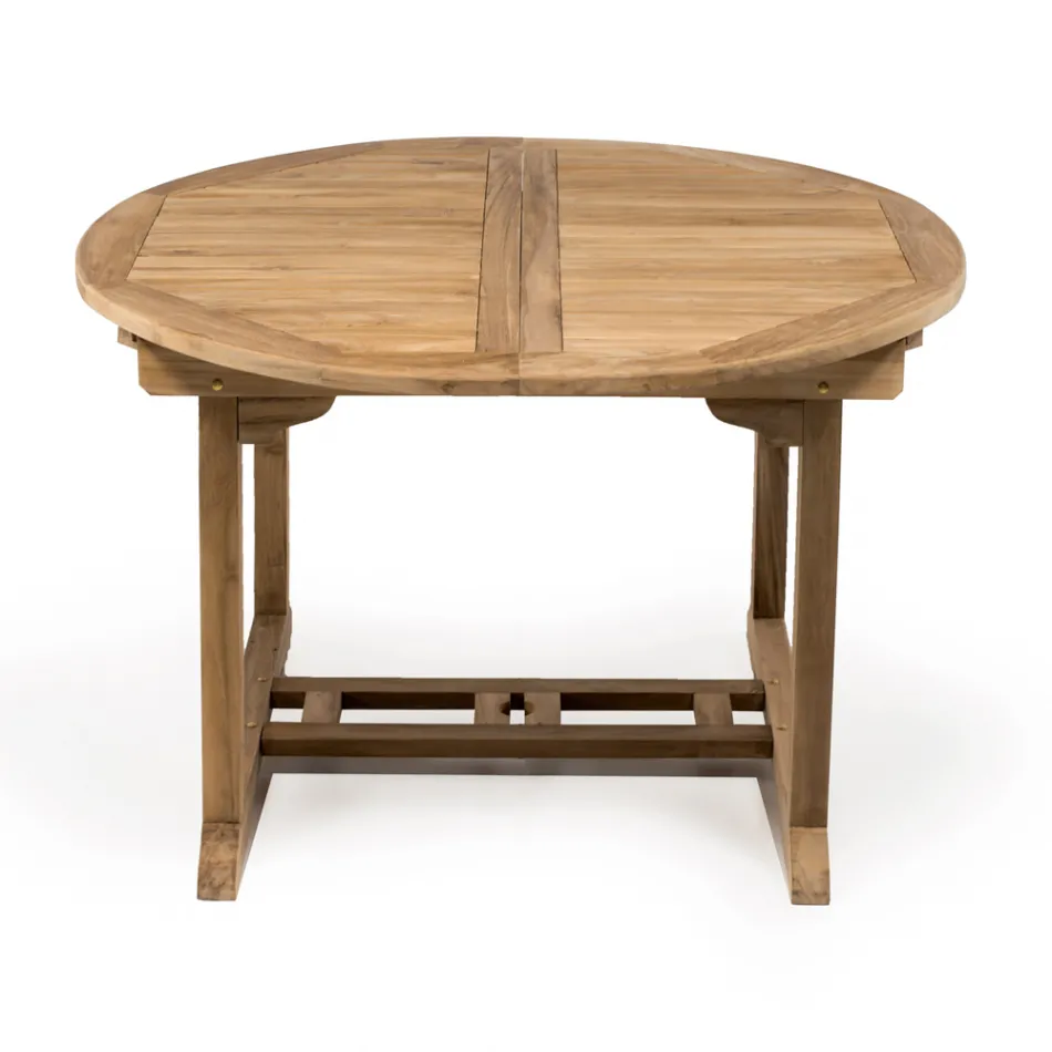 Extendable Garden Table in Natural Teak - Yggdrasil Viadurini