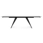 Extendable Dining Table 240 cm Glass and Ceramic Top - Barone Viadurini