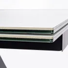 Extendable Dining Table 240 cm Glass and Ceramic Top - Barone Viadurini