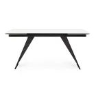 Extendable Dining Table 240 cm Glass and Ceramic Top - Barone Viadurini