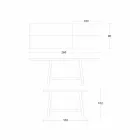 Extendable Dining Table in Wood and Metal up to 280 cm - Gallotto Viadurini