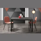 Extendable Living Room Table with Melamine Top and Metal Legs - Shaila Viadurini