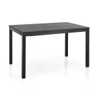 Extendable Living Room Table with Melamine Top and Metal Legs - Shaila Viadurini