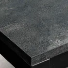 Extendable Living Room Table with Melamine Top and Metal Legs - Shaila Viadurini