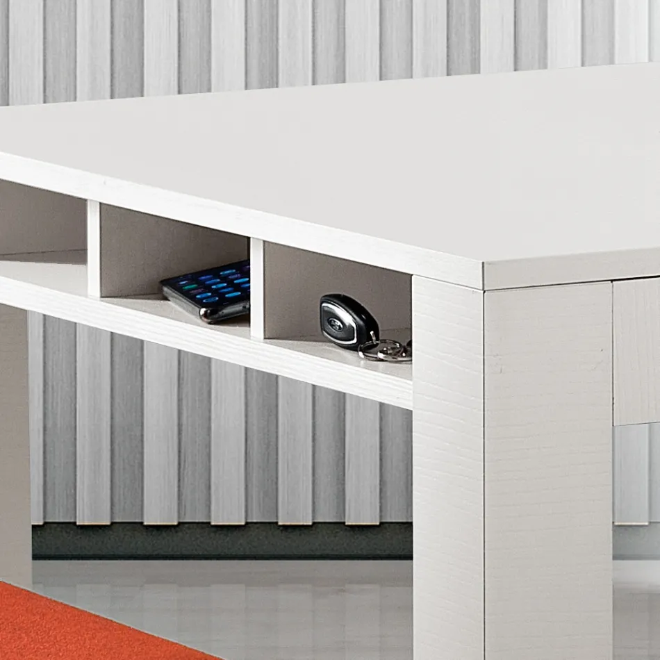 Extendable Living Room Table in Melamine Made in Italy - Ondine Viadurini