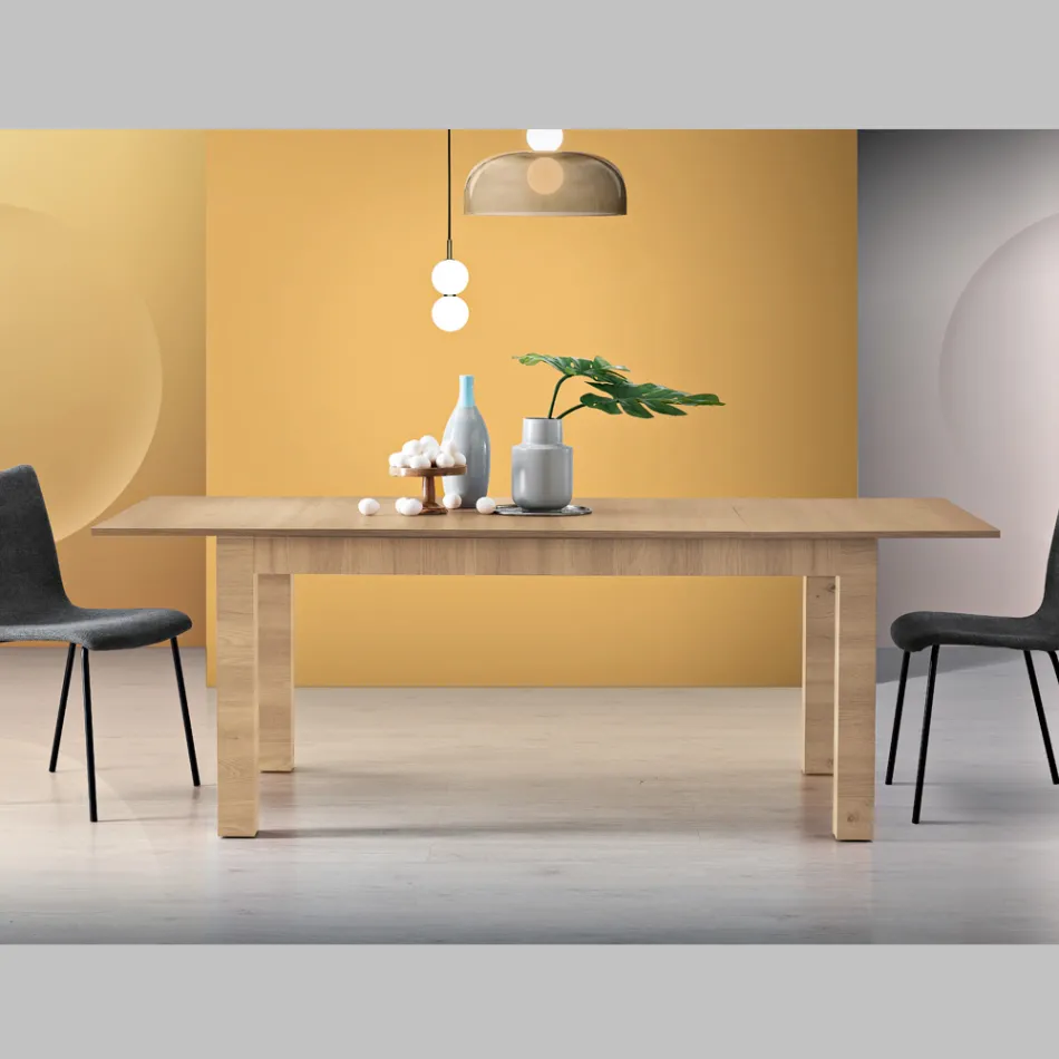 Extendable Living Room Table in Melamine Made in Italy - Ondine Viadurini