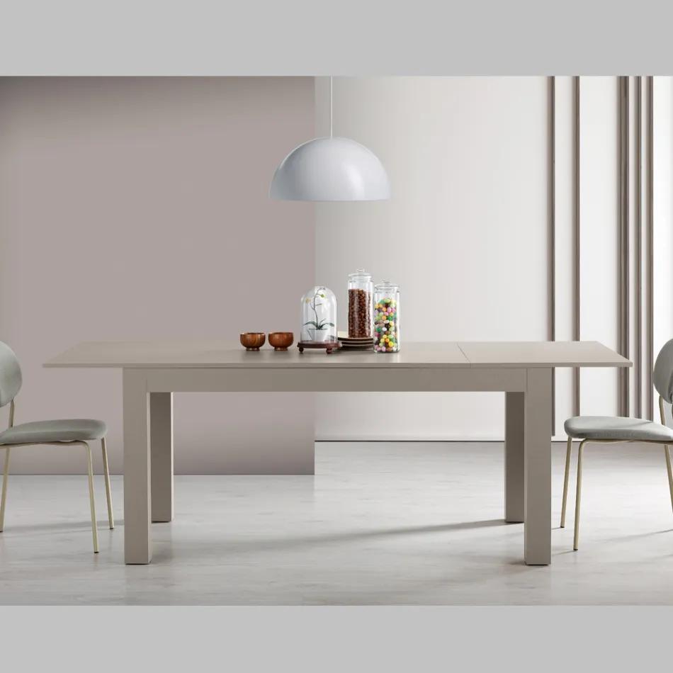 Extendable Living Room Table in Melamine Made in Italy - Ondine Viadurini