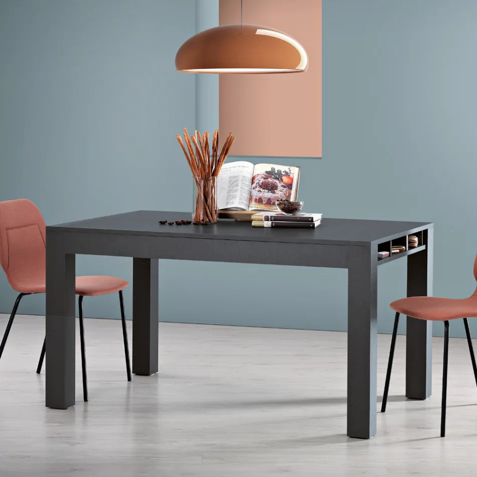 Extendable Living Room Table in Melamine Made in Italy - Ondine Viadurini