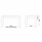 Extendable design table in oak wood, L160 / 260xP90cm, Jacob Viadurini