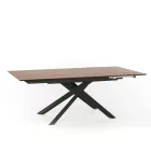 Extendable design table with metal legs, Lucera Viadurini
