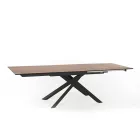 Extendable design table with metal legs, Lucera Viadurini