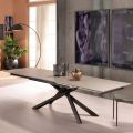 Extendable design table with metal legs, Lucera