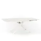 Extendable design table with metal legs, Lucera Viadurini