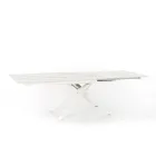 Extendable design table with metal legs, Lucera Viadurini