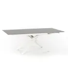 Extendable design table with metal legs, Lucera Viadurini