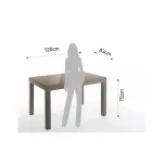 Extendable Design Table in Glass and Metal, Warrior Viadurini