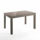 Extendable Design Table in Glass and Metal, Warrior Viadurini
