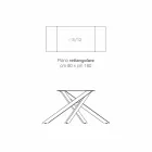 Extendable ceramic glass design table made in Italy, Dionigi Viadurini