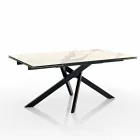 Extendable ceramic glass design table made in Italy, Dionigi Viadurini