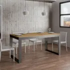 Extendable Table of Modern Design in Melamine Wood - Badesi Viadurini