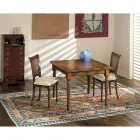 Extendable Table and 2 Chairs in Patinated Walnut Made in Italy - Biotite Viadurini