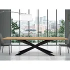 Extendable Table up to 14 Seats in Veneered Wood Made in Italy - Grotta Viadurini