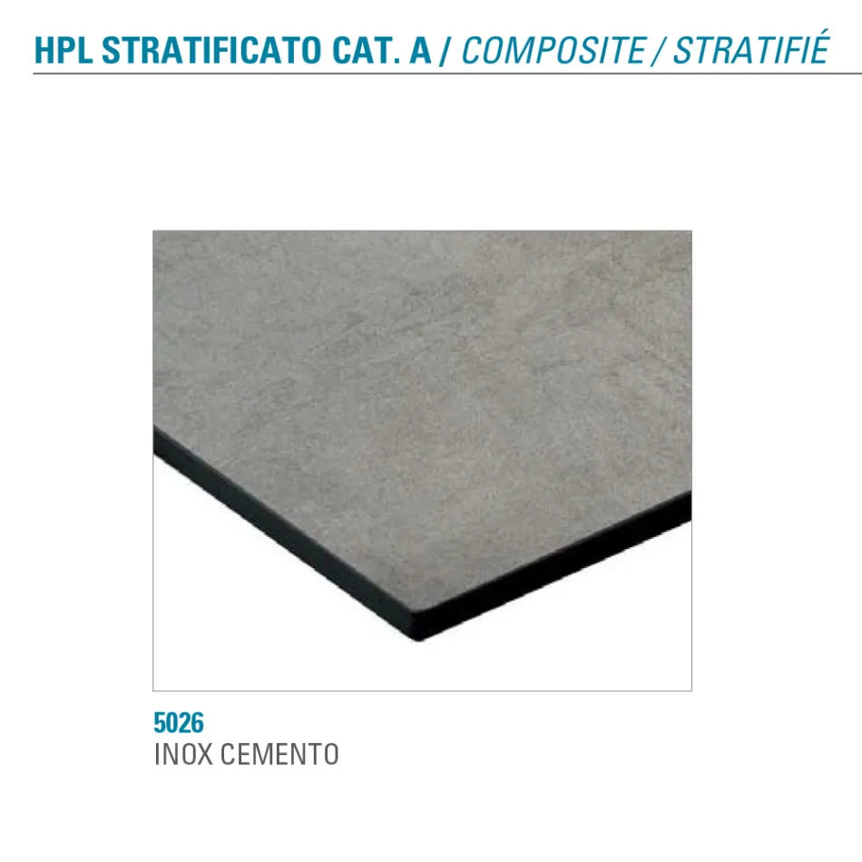 Extendable Table Up to 180 cm Round Laminated Hpl Made in Italy - Bastiano Viadurini