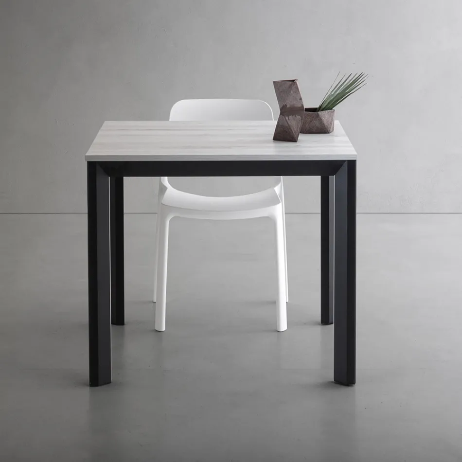 Extendable Square Table Up to 232 cm in HPL Made in Italy - Filiberto Viadurini