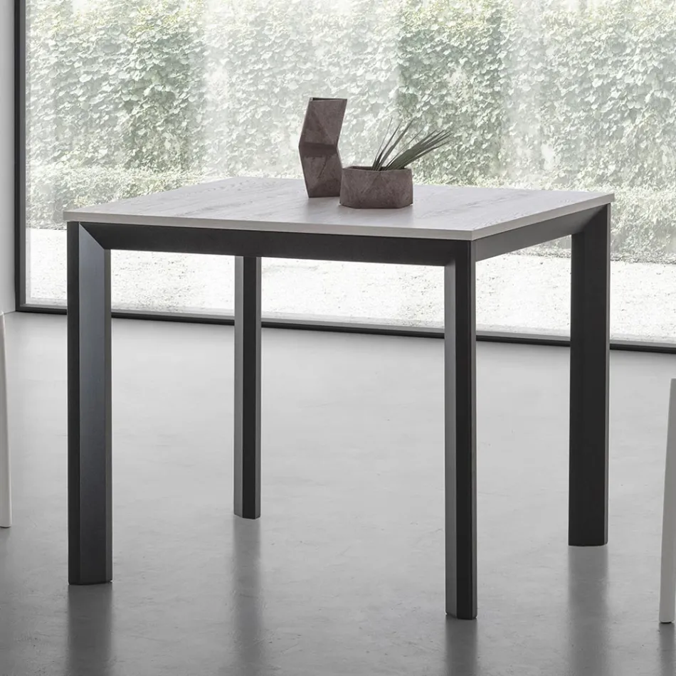 Extendable Square Table Up to 232 cm in HPL Made in Italy - Filiberto Viadurini