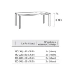 Extendable Table Up to 240 cm in Aluminum and Hpl Made in Italy - Filiberto Viadurini