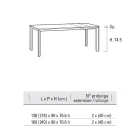 Extendable Table Up to 240 cm Top in Laminam Made in Italy - Filiberto Viadurini