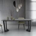 Extendable Table Up to 300 cm Metal Base Made in Italy - Bastiano