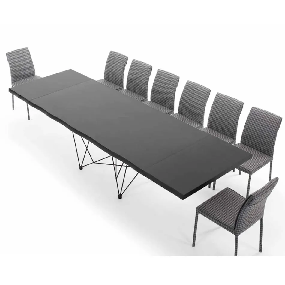 Extendable Table up to 300 cm in Made in Italy Veneered Wood – Ezzellino Viadurini