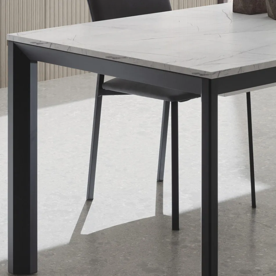 Extendable Table Up to 334 cm in Aluminum and Hpl Made in Italy - Filiberto Viadurini
