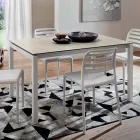 Extendable Table Up to 238 cm in Laminam and Metal Made in Italy - Remigio Viadurini