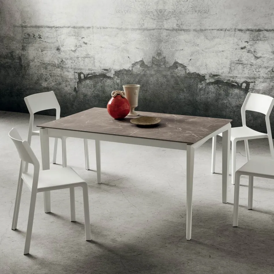 Extendable table up to 240 cm with HPL top Made in Italy - Fantastic Viadurini