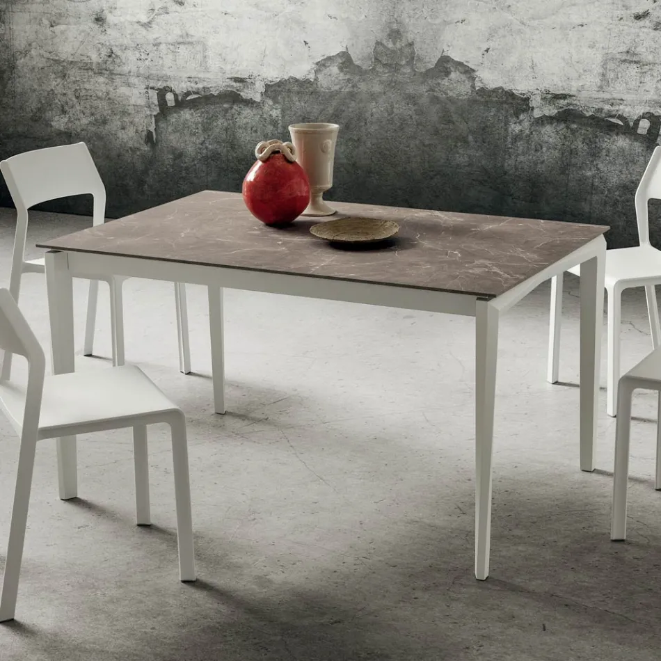 Extendable table up to 240 cm with HPL top Made in Italy - Fantastic Viadurini
