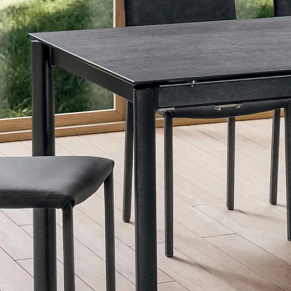 Extendable table up to 240 cm with Laminam top Made in Italy - Maltese Viadurini