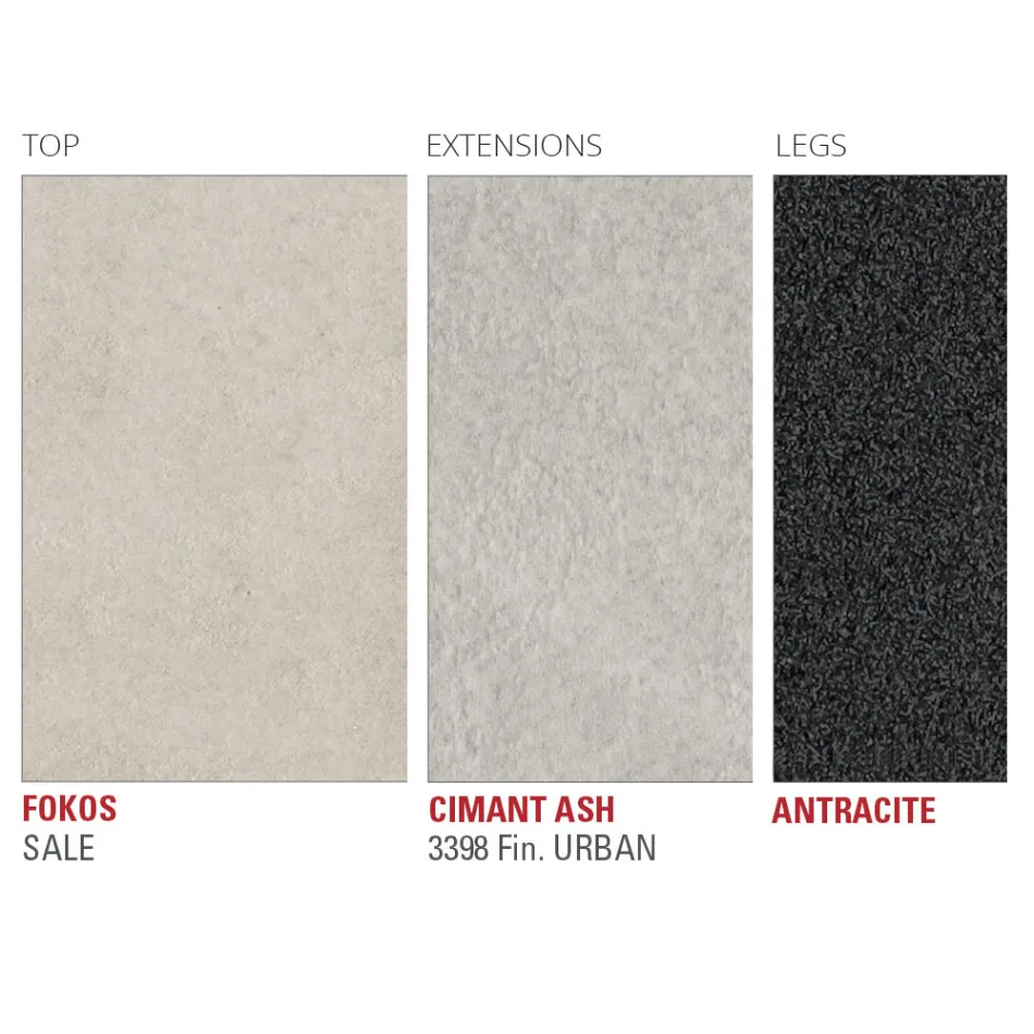 Extendable table up to 240 cm with Laminam top Made in Italy - Maltese Viadurini