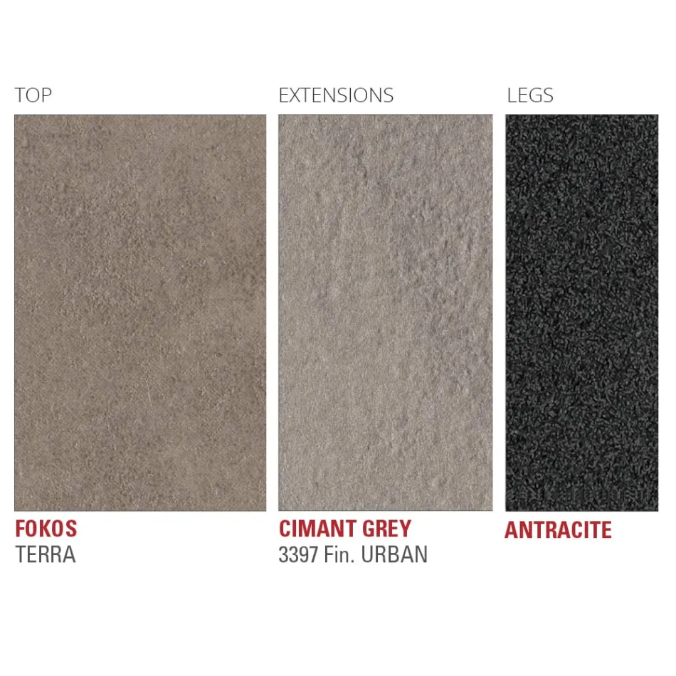 Extendable table up to 240 cm with Laminam top Made in Italy - Maltese Viadurini