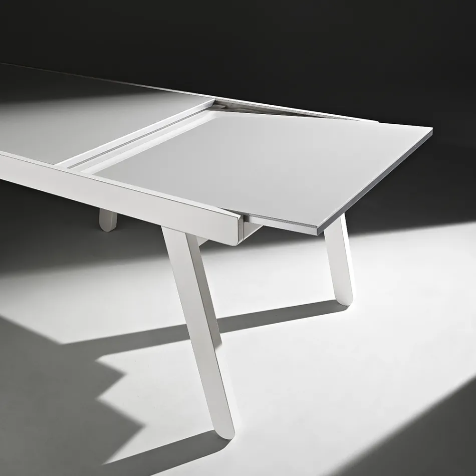 Extendable Table up to 240 cm in Lacquered Wood Made in Italy - Adrienne Viadurini