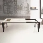 Extendable table up to 290 cm in glass ceramic Made in Italy - Polonio Viadurini